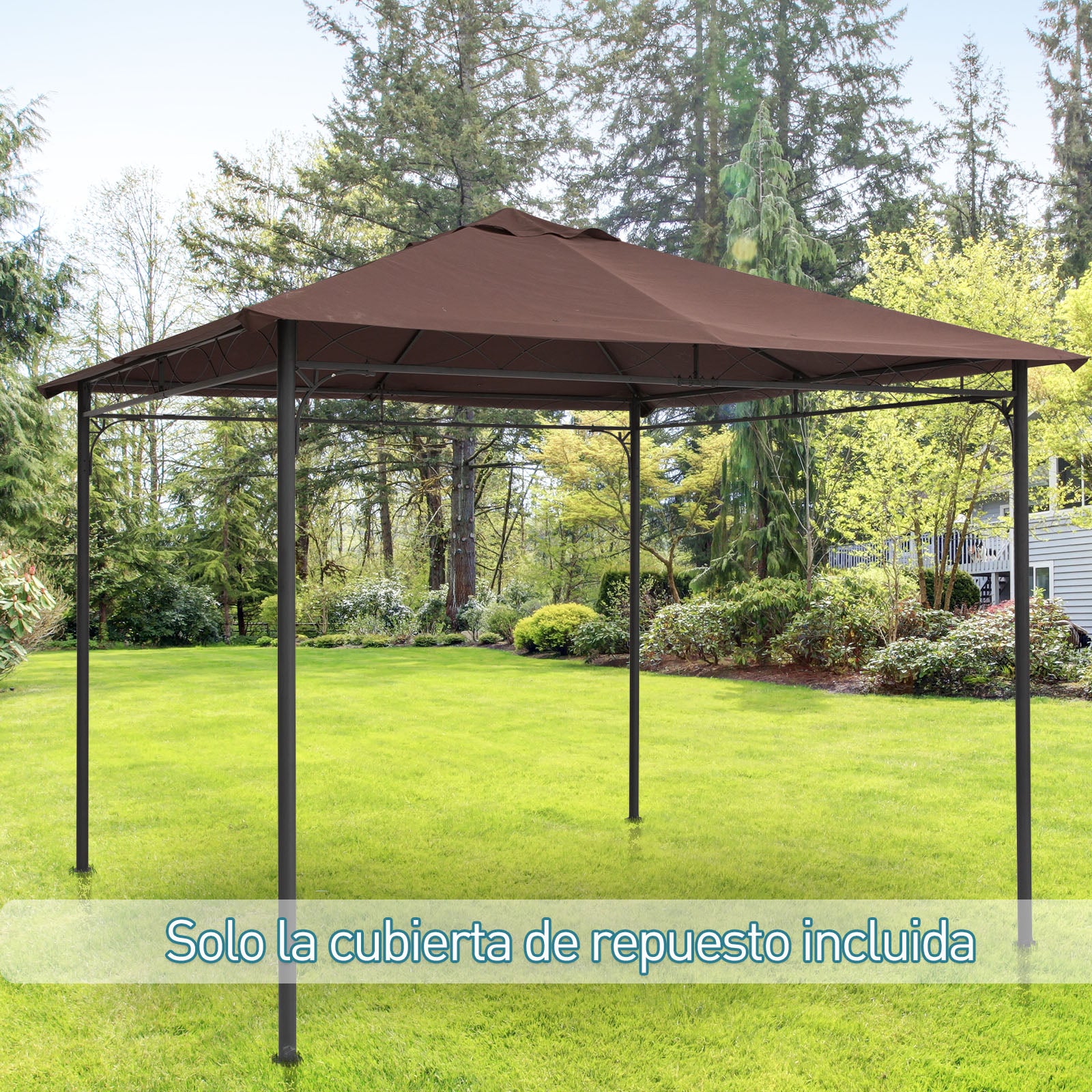 Toldo Café 3x3 m com 8 Orifícios de Drenagem e Ventilação