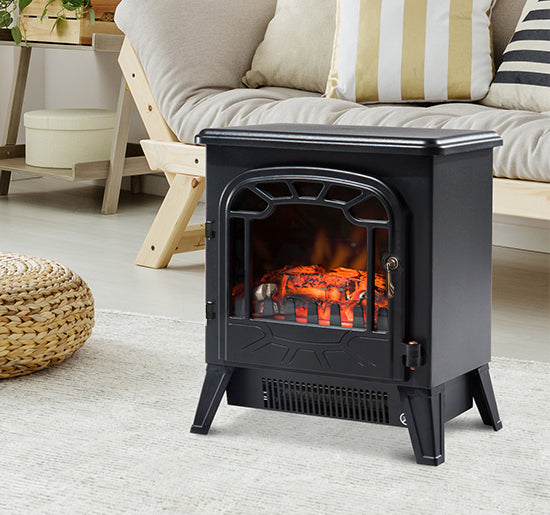 Lareira Elétrica Elegante 36x25,5x41,5cm Preto