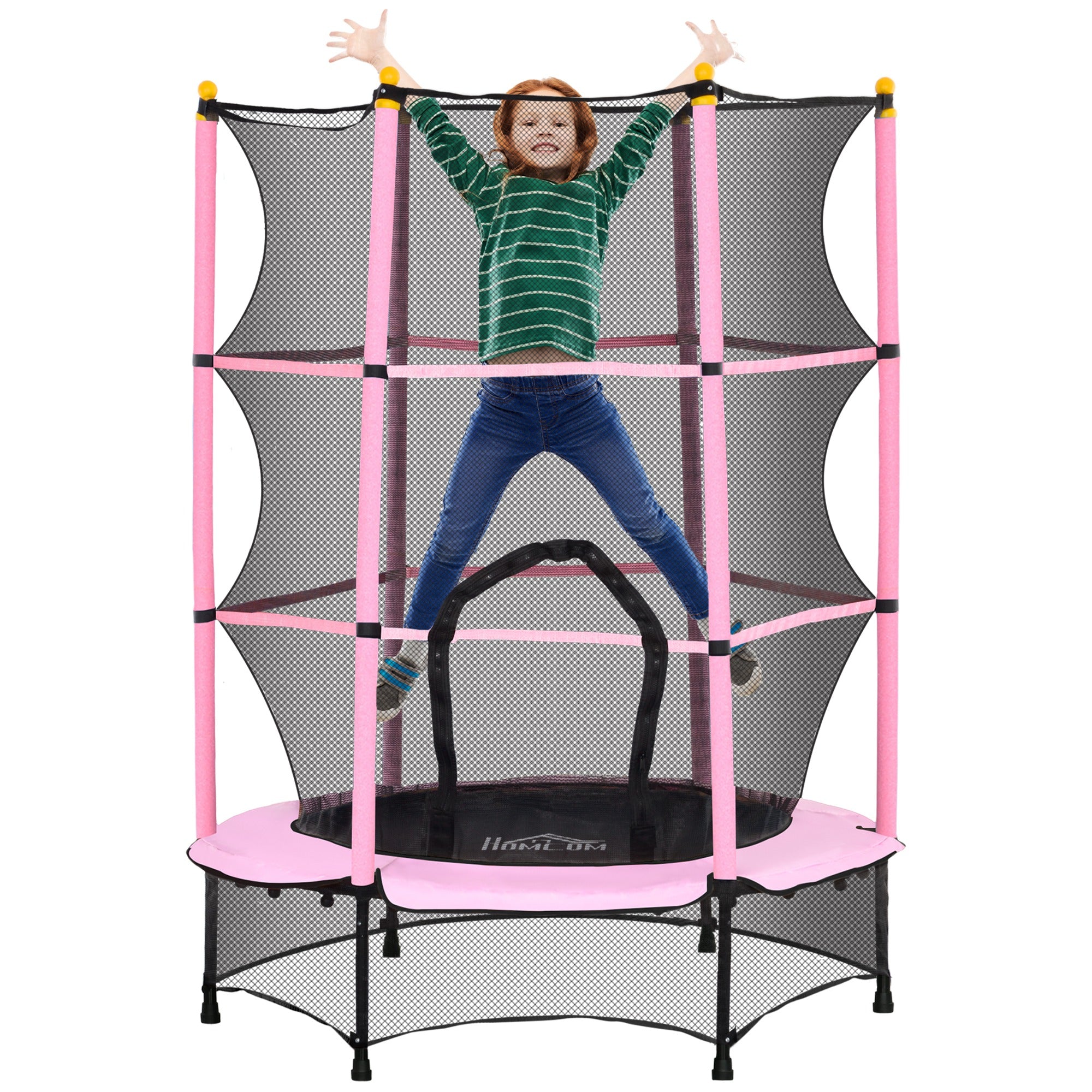 Trampolim Infantil Ø140x190 cm Rosa
