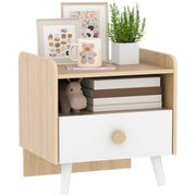 Mesa de Cabeceira Infantil de Madeira Branca 40x32,5x40 cm