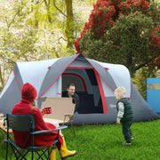 Tenda de Campismo para 4-5 Pessoas – 455x230x180cm – Azul Claro – Poliester