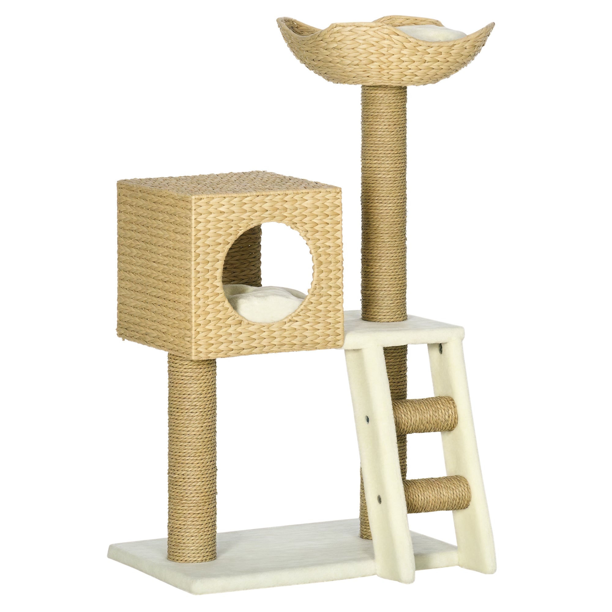 Arranhador para Gatos Médio Bege 57x37x100.5 cm