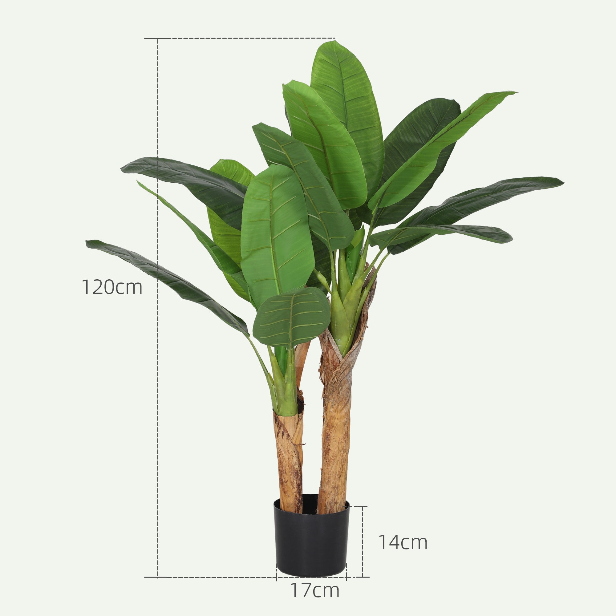 Planta Artificial Decorativa –  Ø17x120 cm – Verde