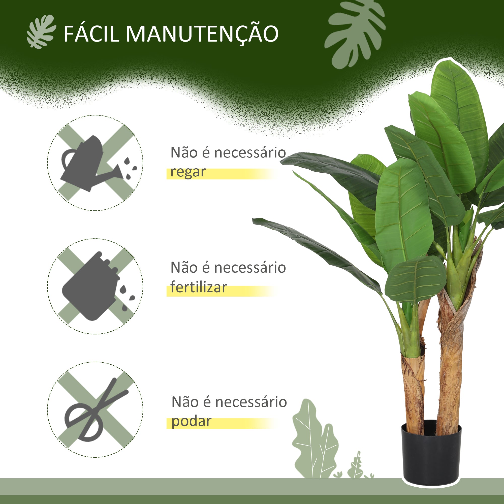 Planta Artificial Decorativa –  Ø17x120 cm – Verde