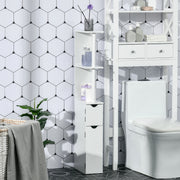 Coluna de Casa de Banho Alto – 15,2x29,8x118cm – Branco – MDF e Melamina