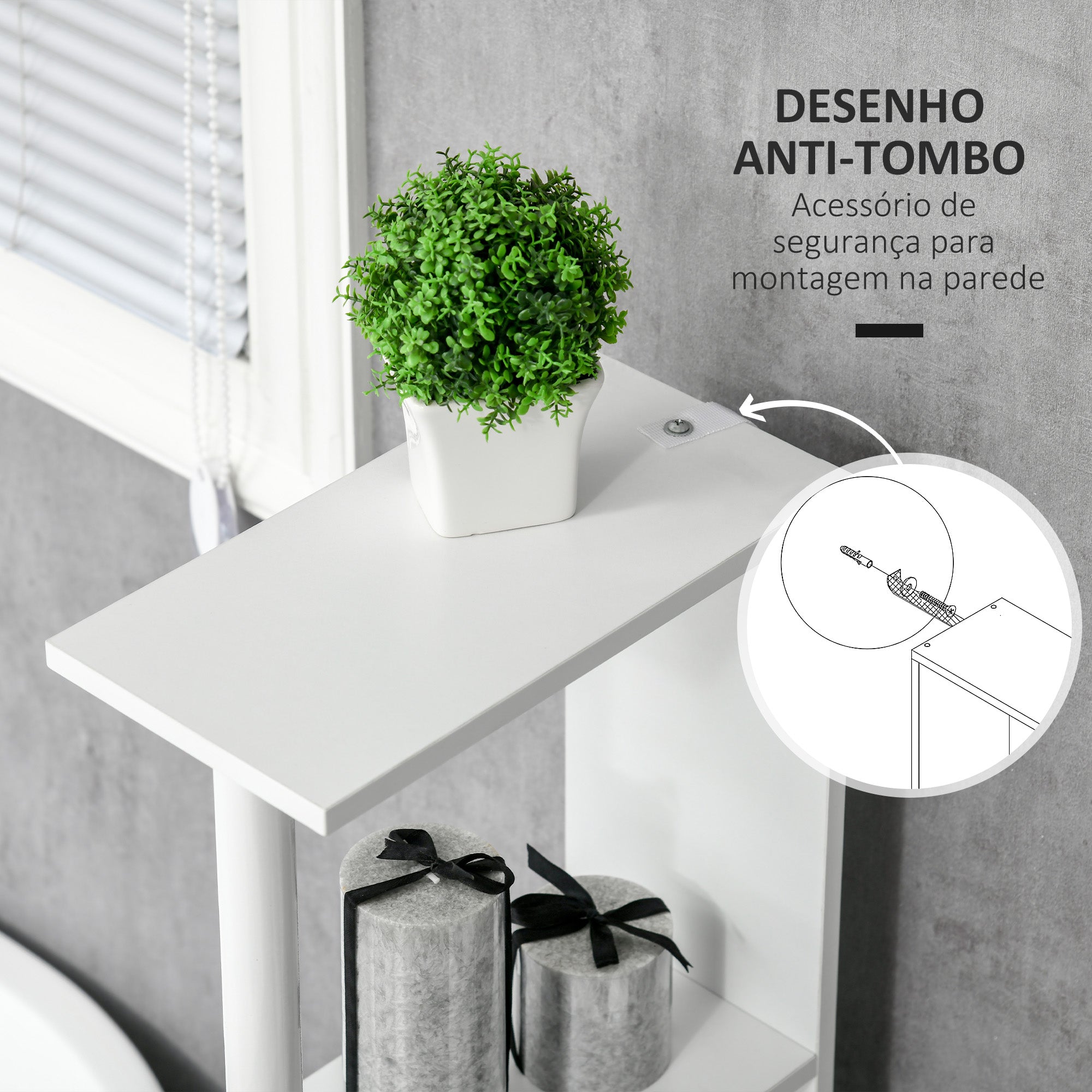 Coluna Casa de Banho Alto 15,2x29,8x118cm Branco