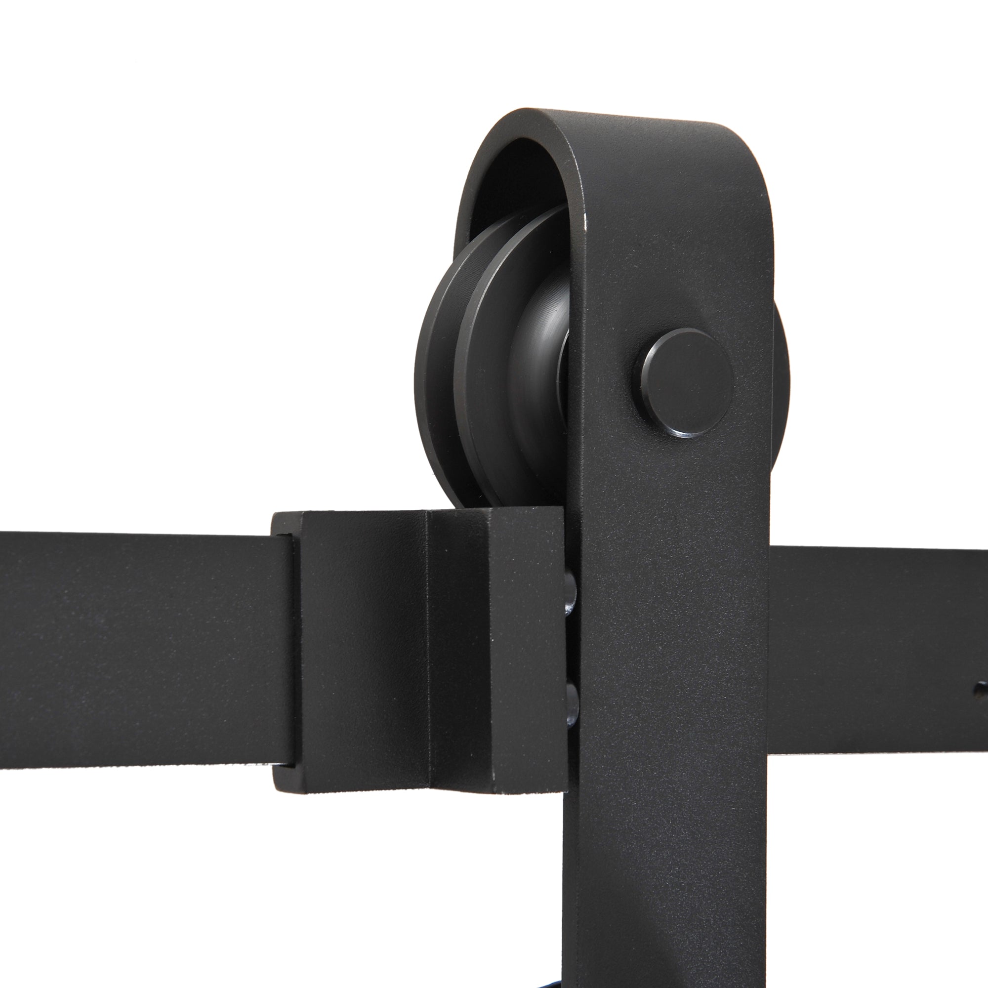 Kit de Acessórios para Porta de Celeiro Deslizante - Medidas 200x4x0.6cm - Cor Negro