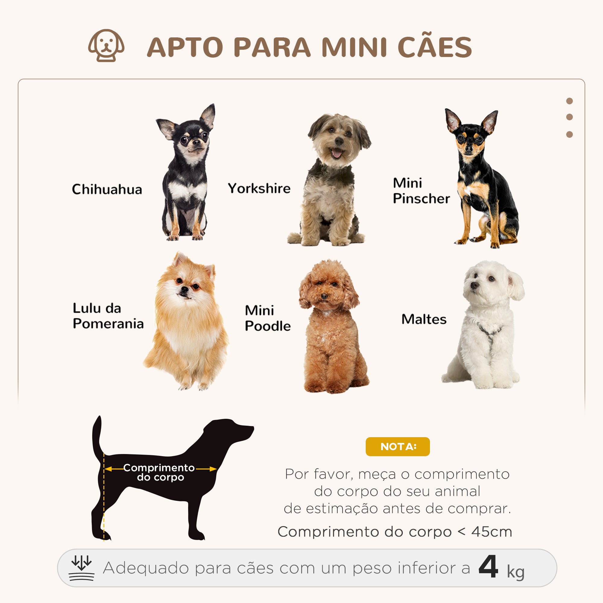 Cama Estofada em Couro PU Preto 58x49x14,5 cm para Cães e Gatos