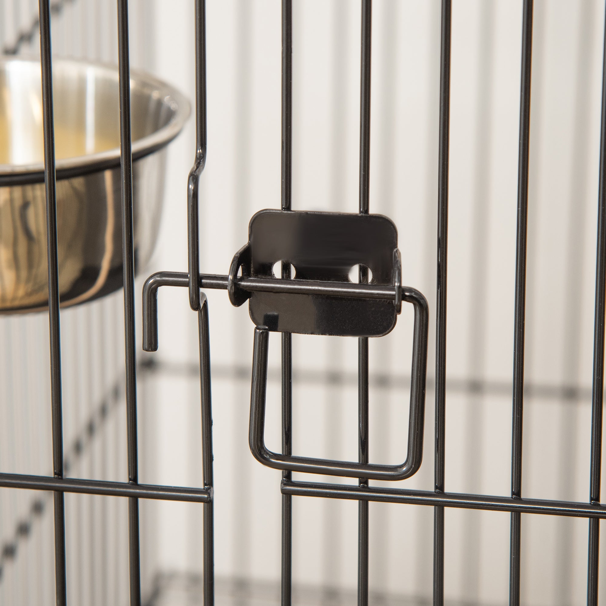 Gaiola para Pássaros Preto 50x58x145 cm com Suporte e Rodas