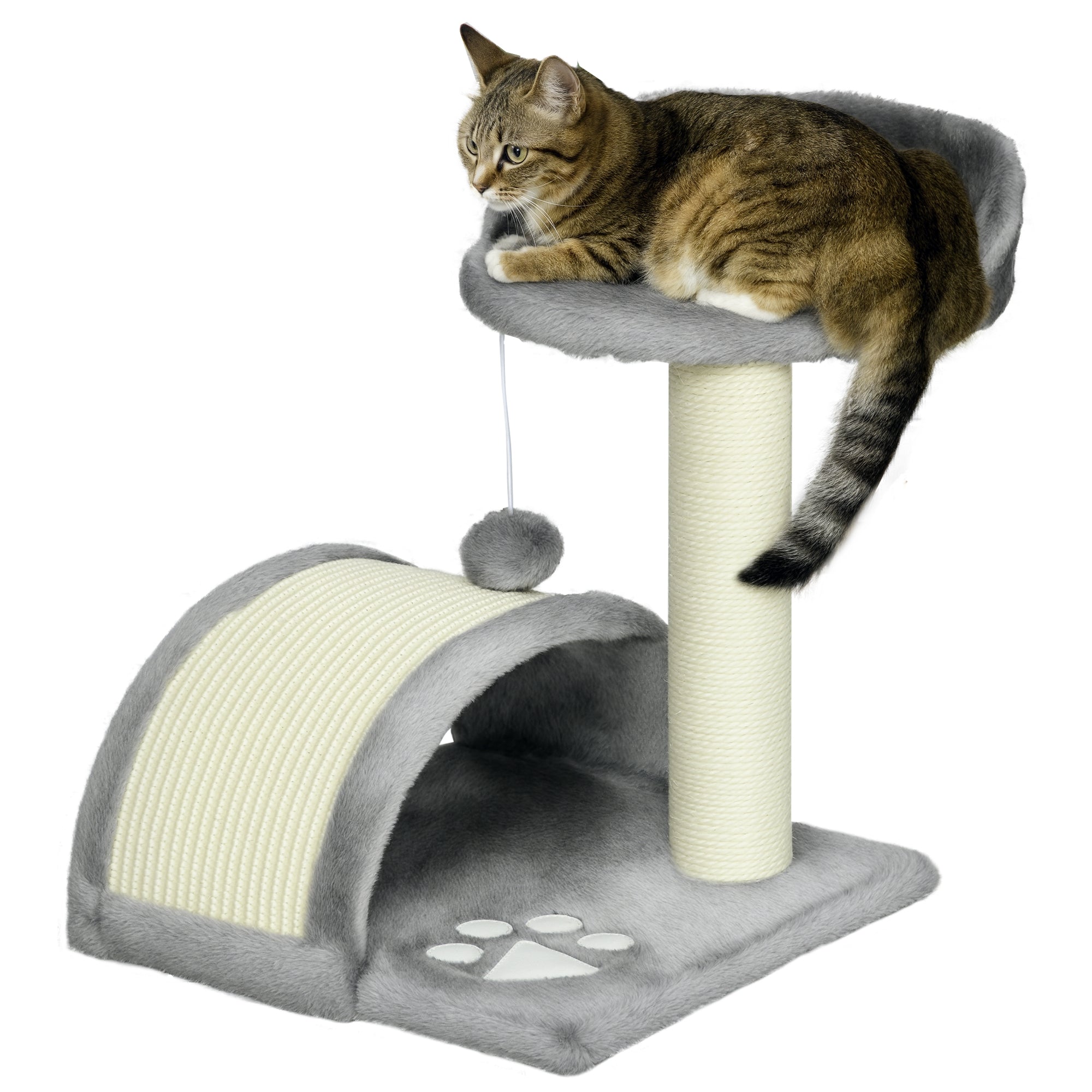 Arranhador para Gatos Compacto Cinza 35,5x37x46 cm