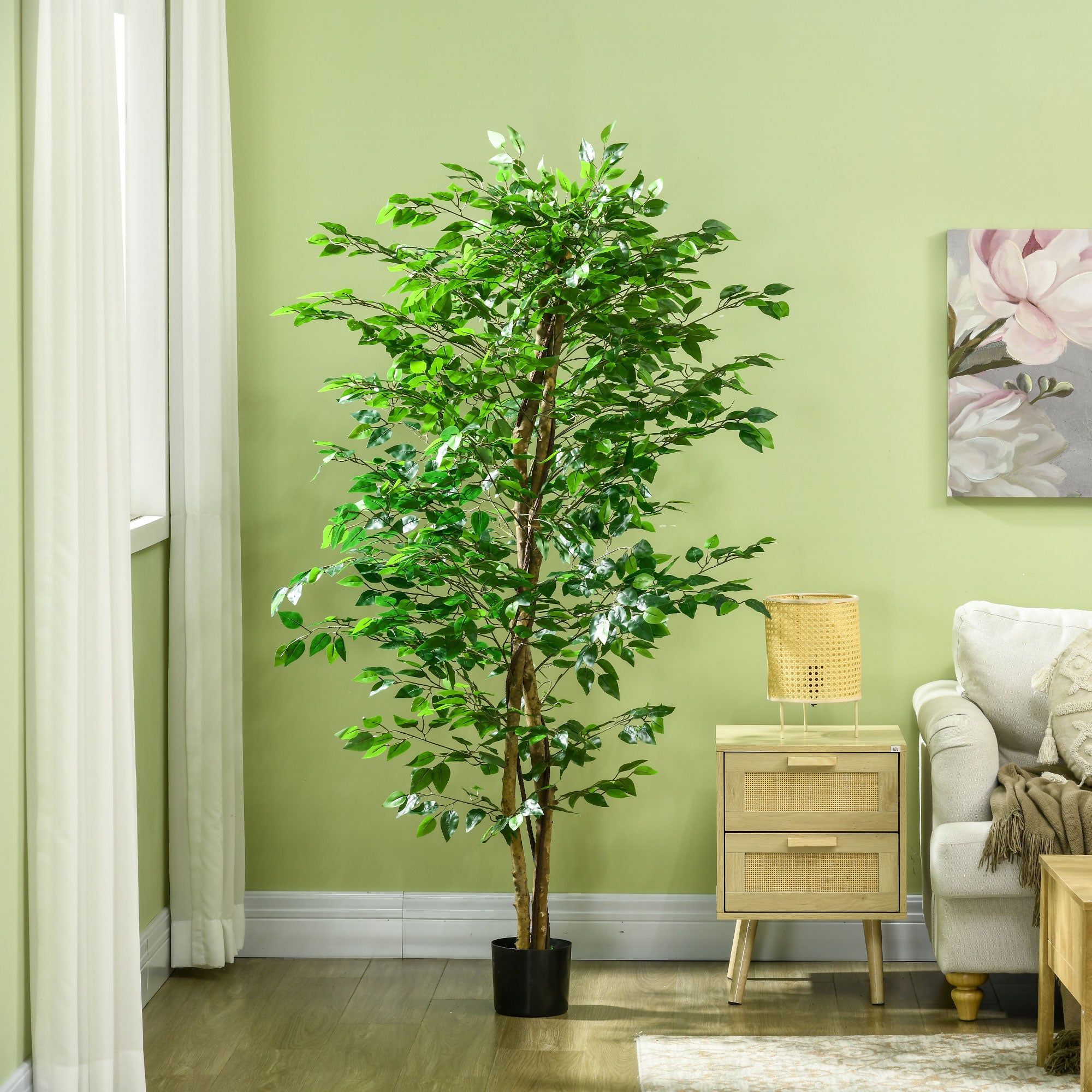 Planta Artificial de Figueira – 180 cm – Verde – Plástico
