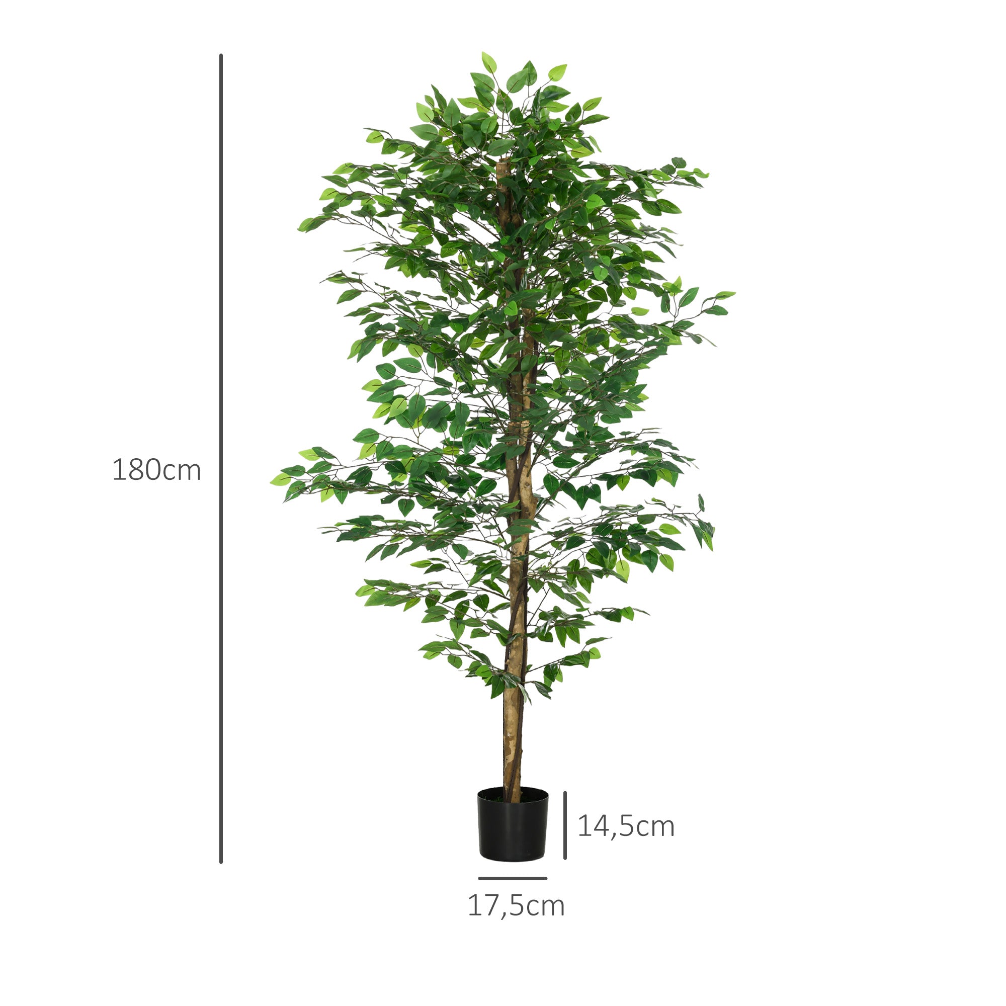Planta Artificial de Figueira – 180 cm – Verde – Plástico