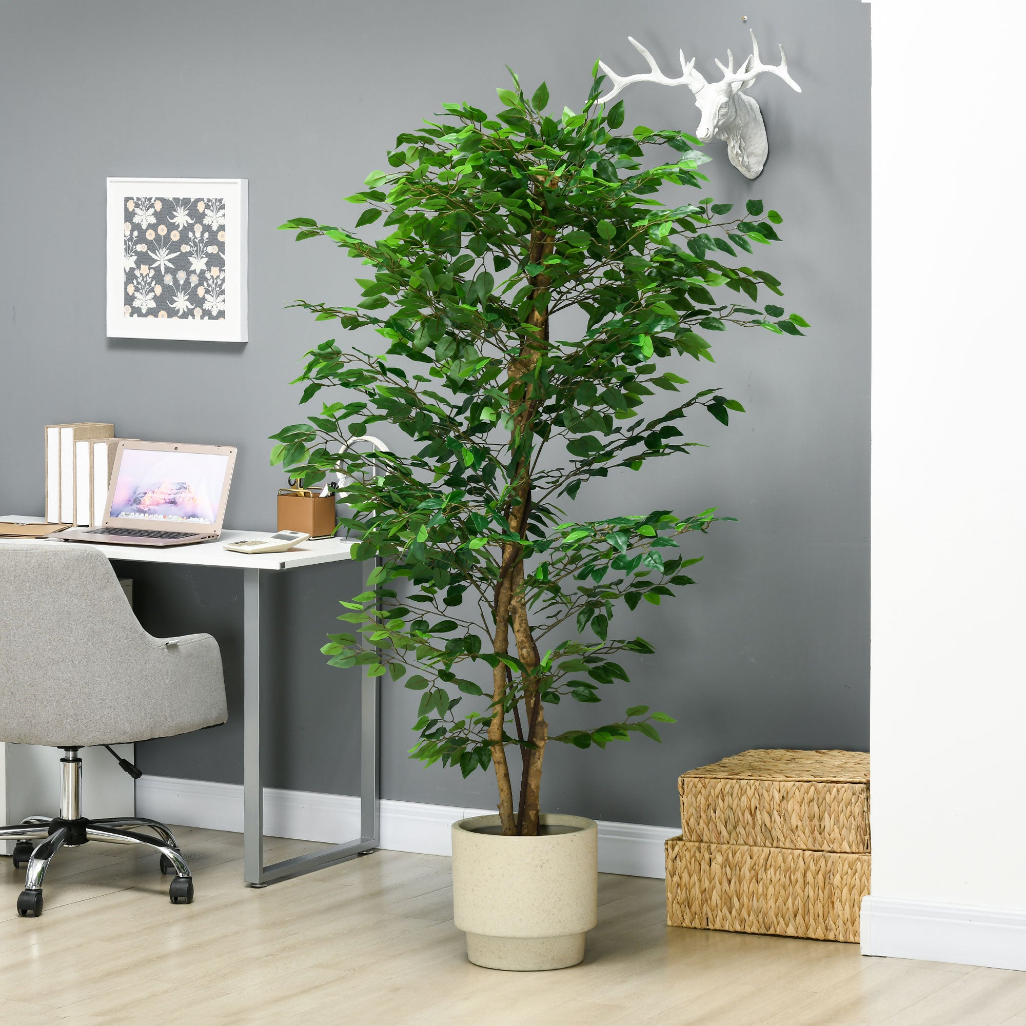 Planta Artificial de Figueira – 180 cm – Verde – Plástico