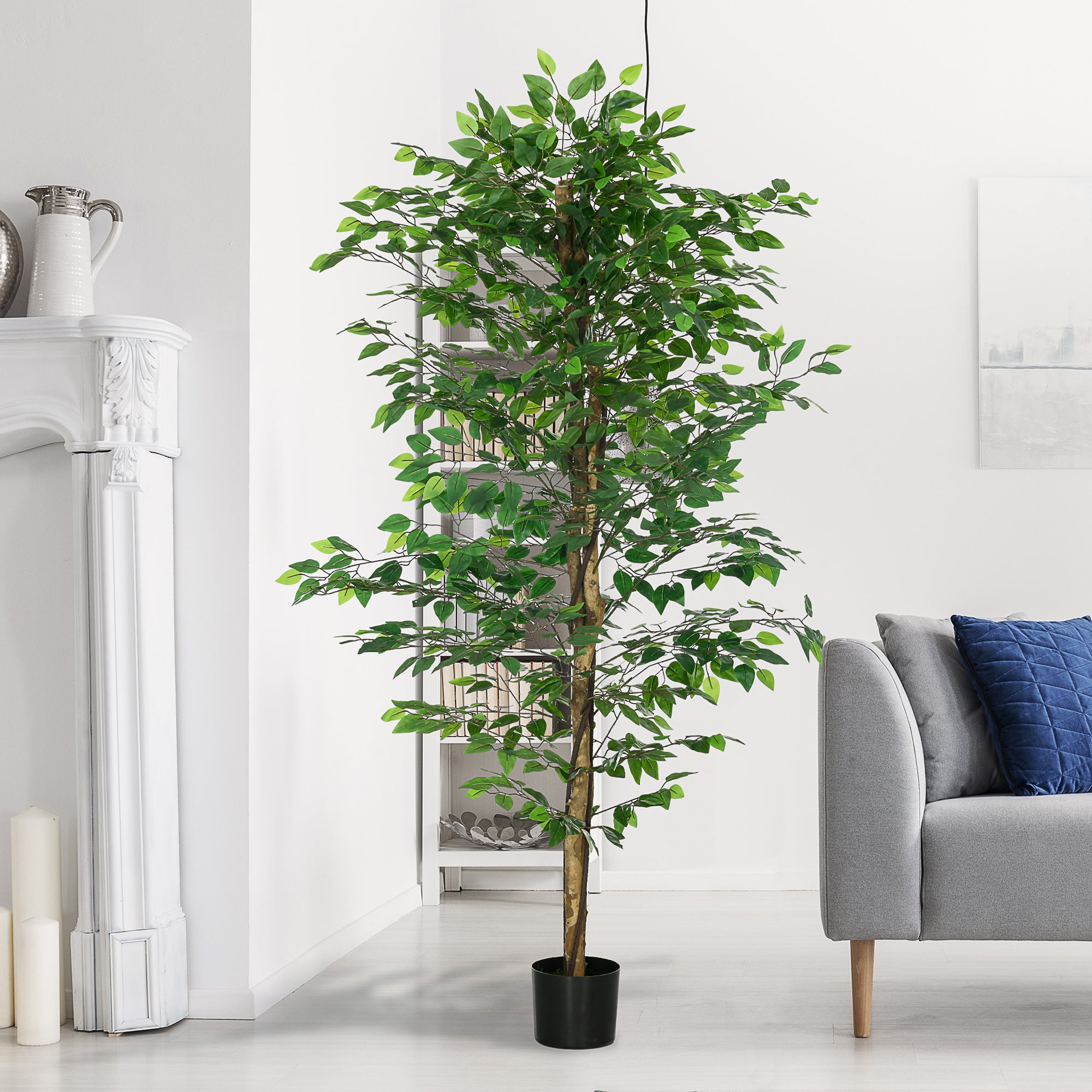 Planta Artificial de Figueira – 180 cm – Verde – Plástico