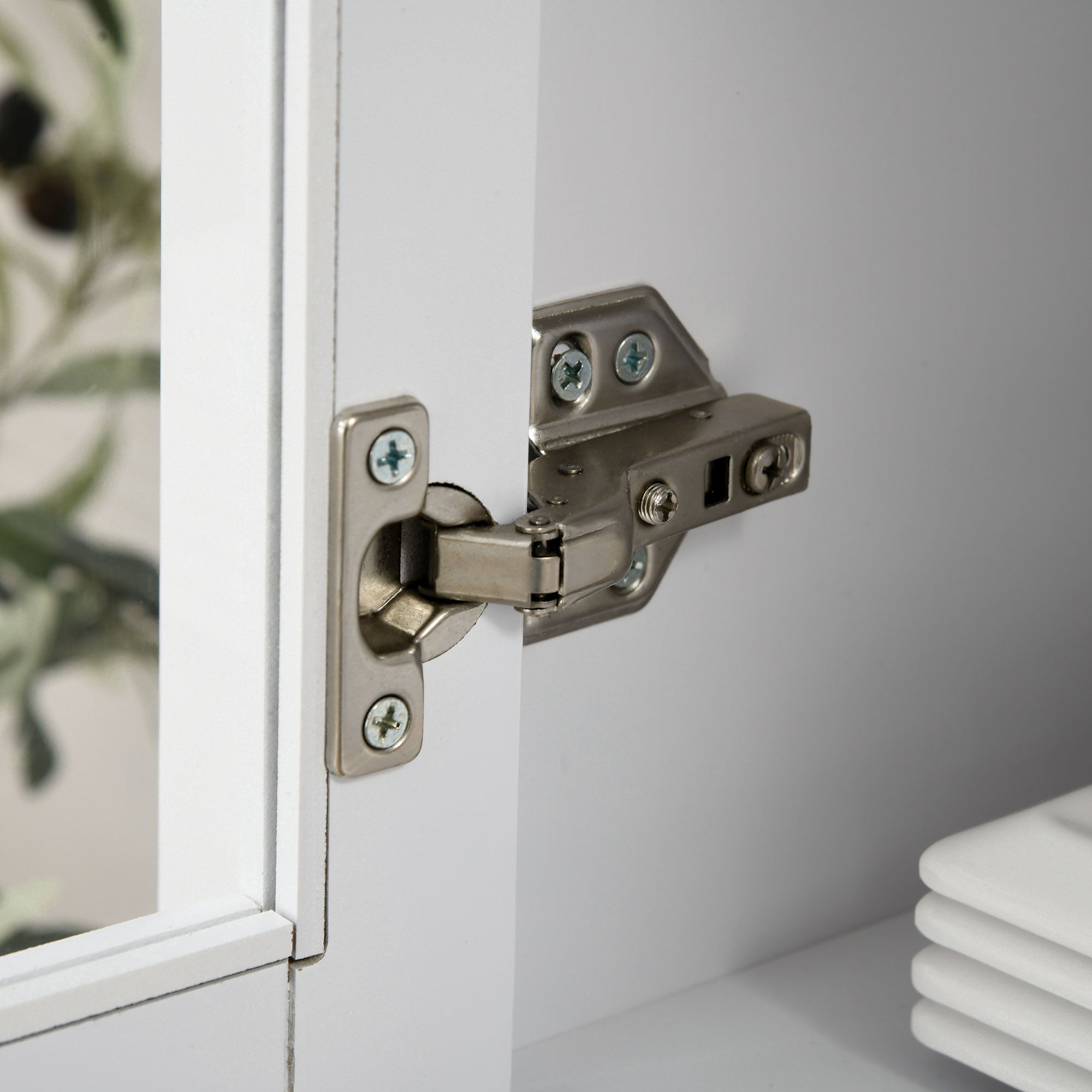Armário de Cozinha Móvel Auxiliar com Portas de Vidro e Gaveta 74x35,5x181,5 cm - Branco