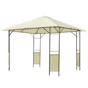 Pérgola de Jardim 300x300x260 cm Cor Creme Branco - Estrutura de Aço e Toldo UV