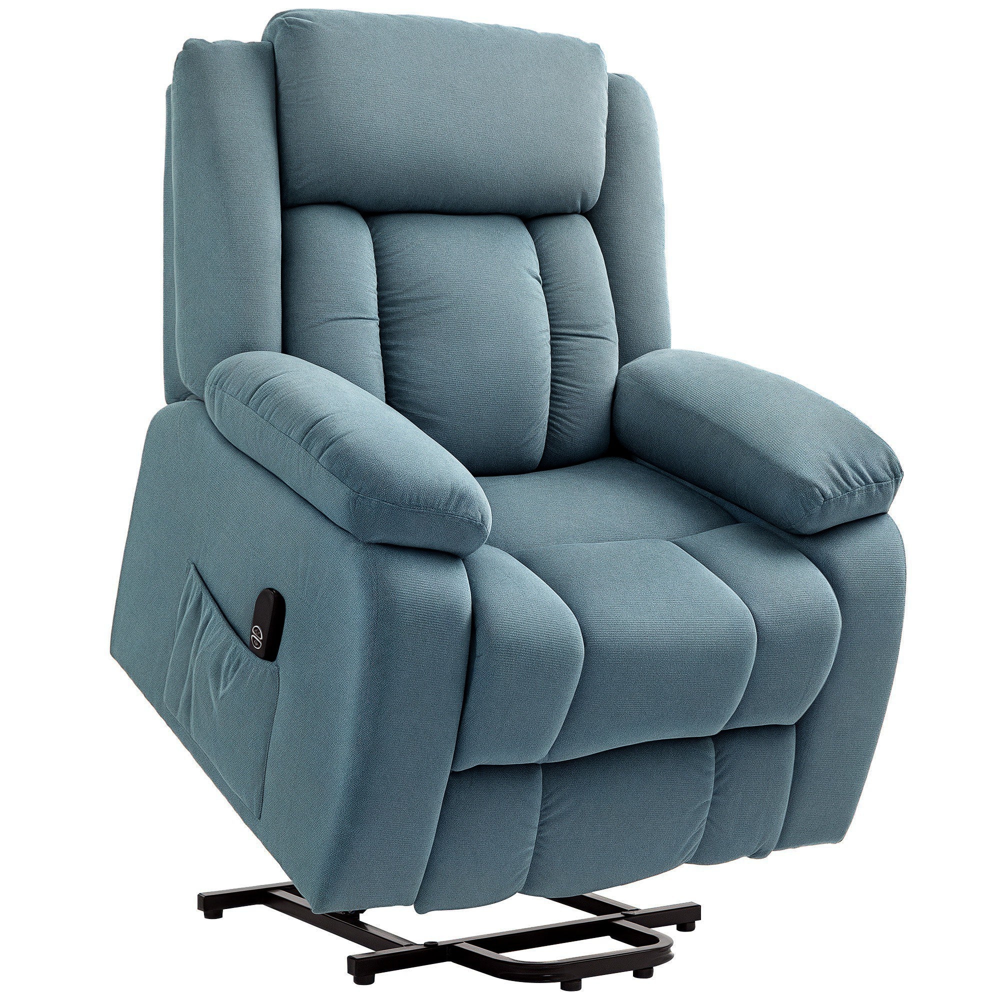 Poltrona Relax Reclinável Elétrica Azul 92x94x105 cm