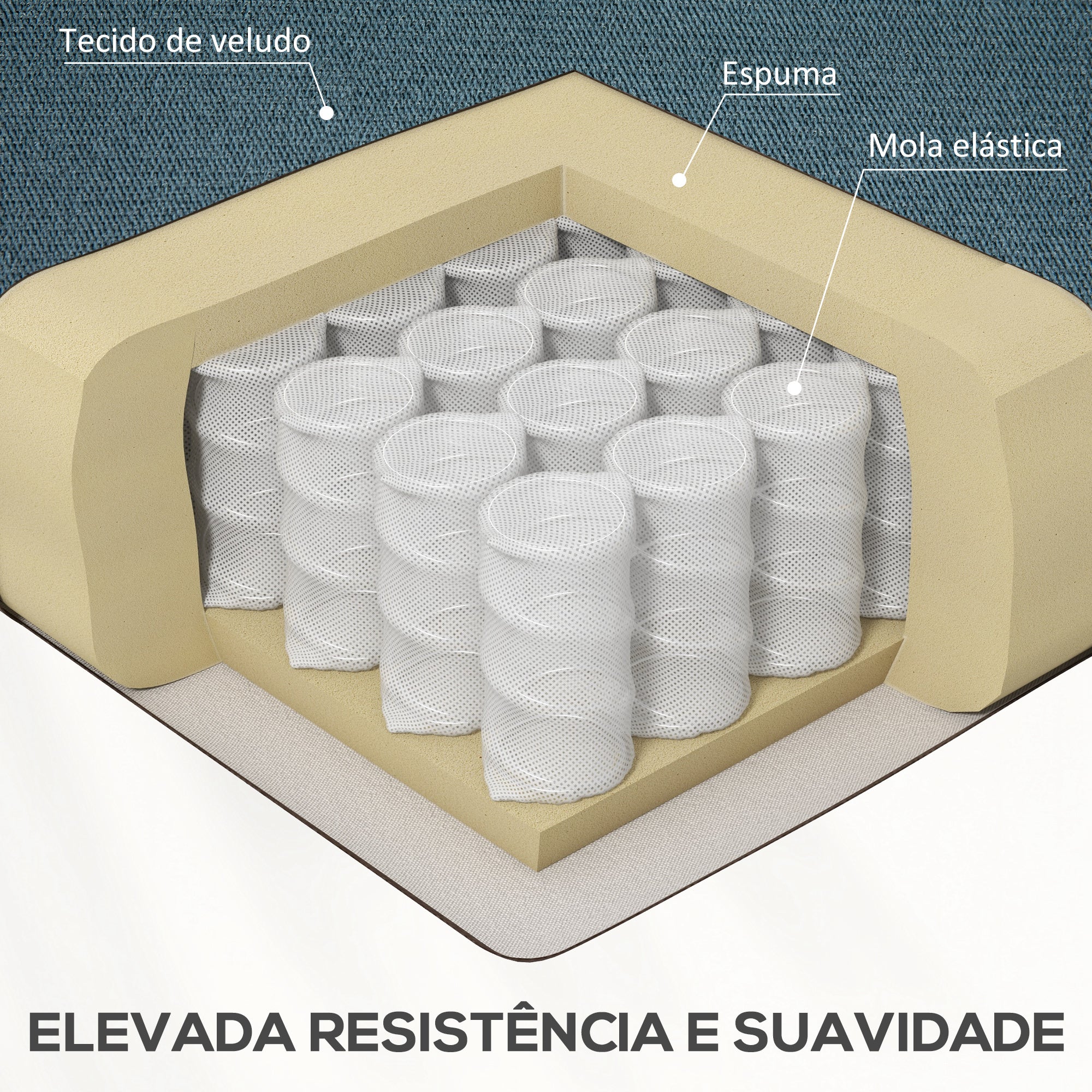 Poltrona Relax Reclinável Elétrica Azul 92x94x105 cm