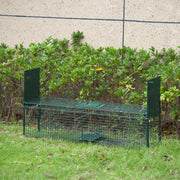 Armadilha com 2 Portas para Animais Vivos - 100x25x28cm - Verde Escuro