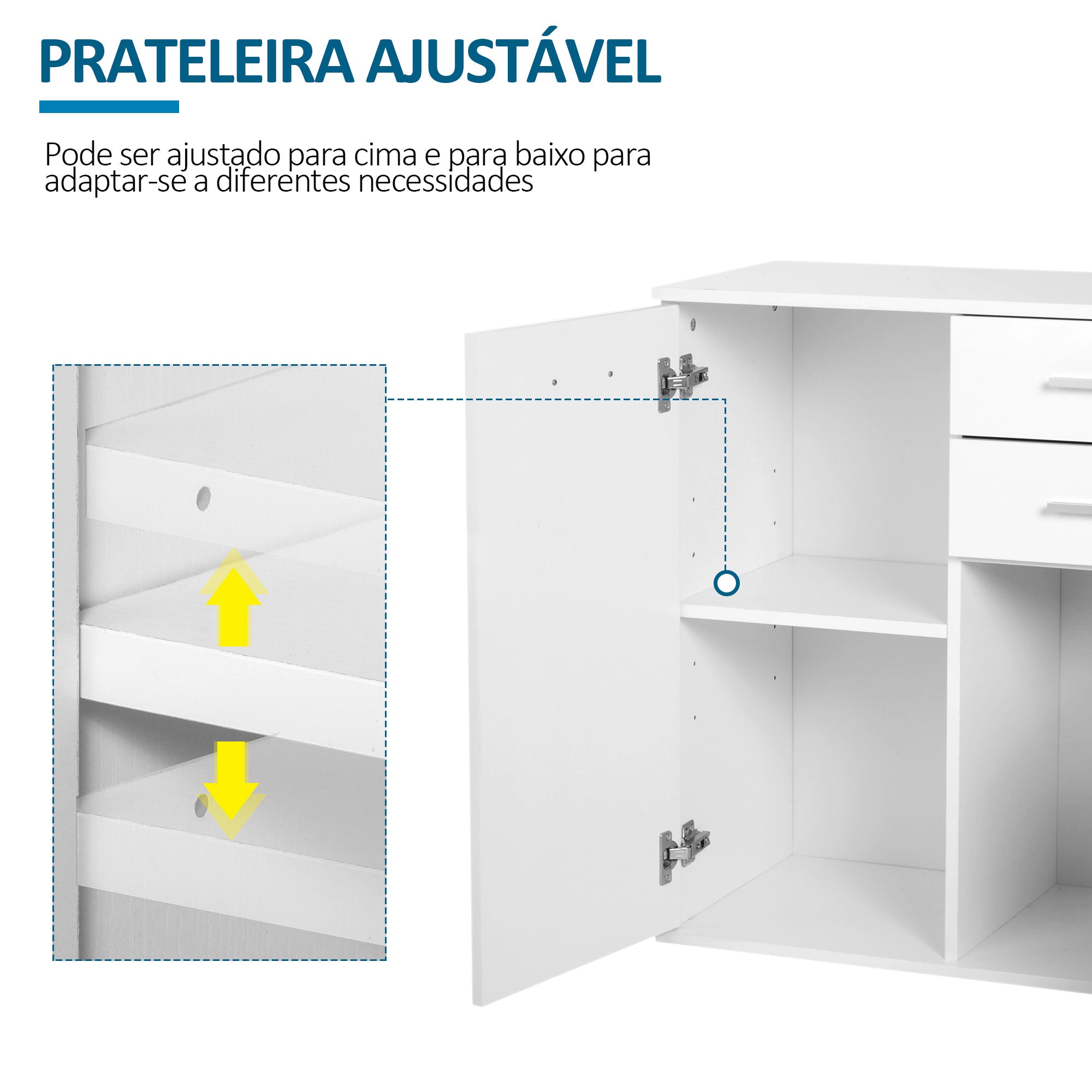 Armário Organizador Multiuso Branco 71x35x76cm