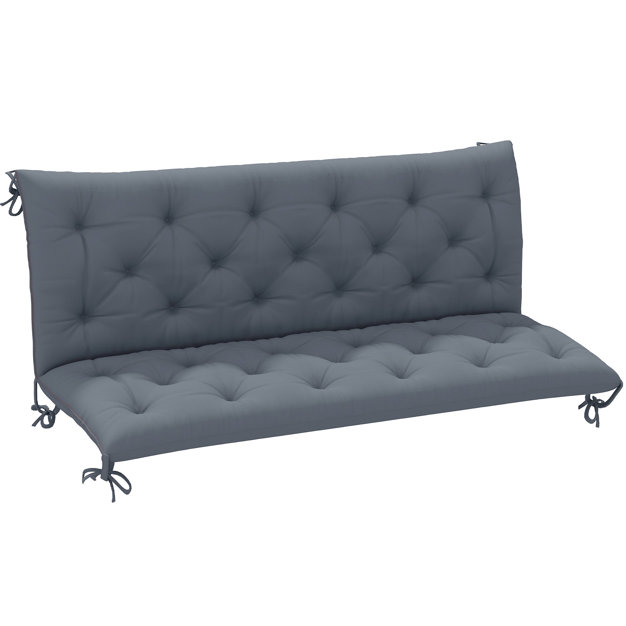 Almofada para Banco 150x98x8cm Cinzento