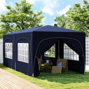 Tenda Dobrável – 597x300x270 cm – Azul Escuro – Metal e tecido Oxford