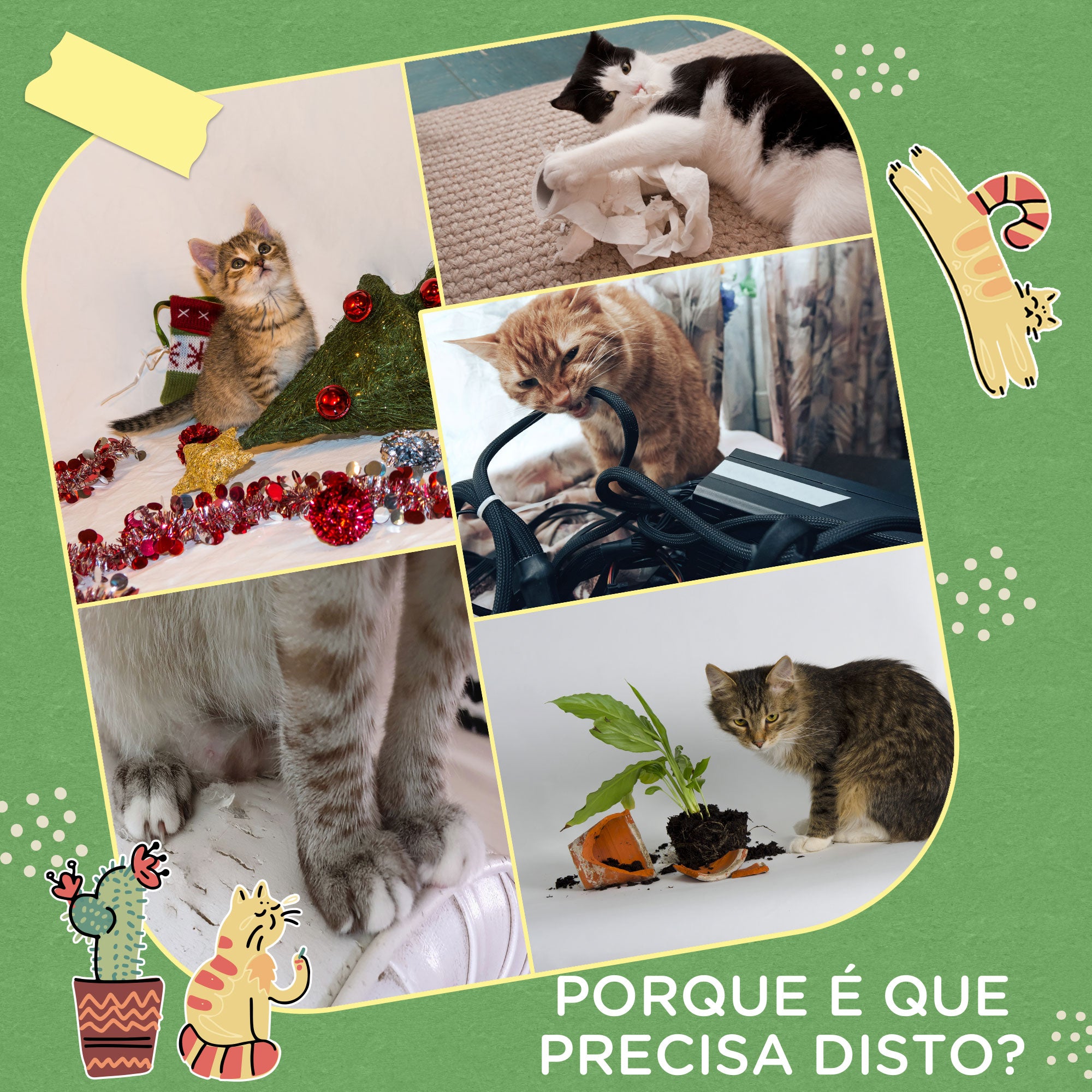 Arranhador de Gatos Grande 142 cm Verde