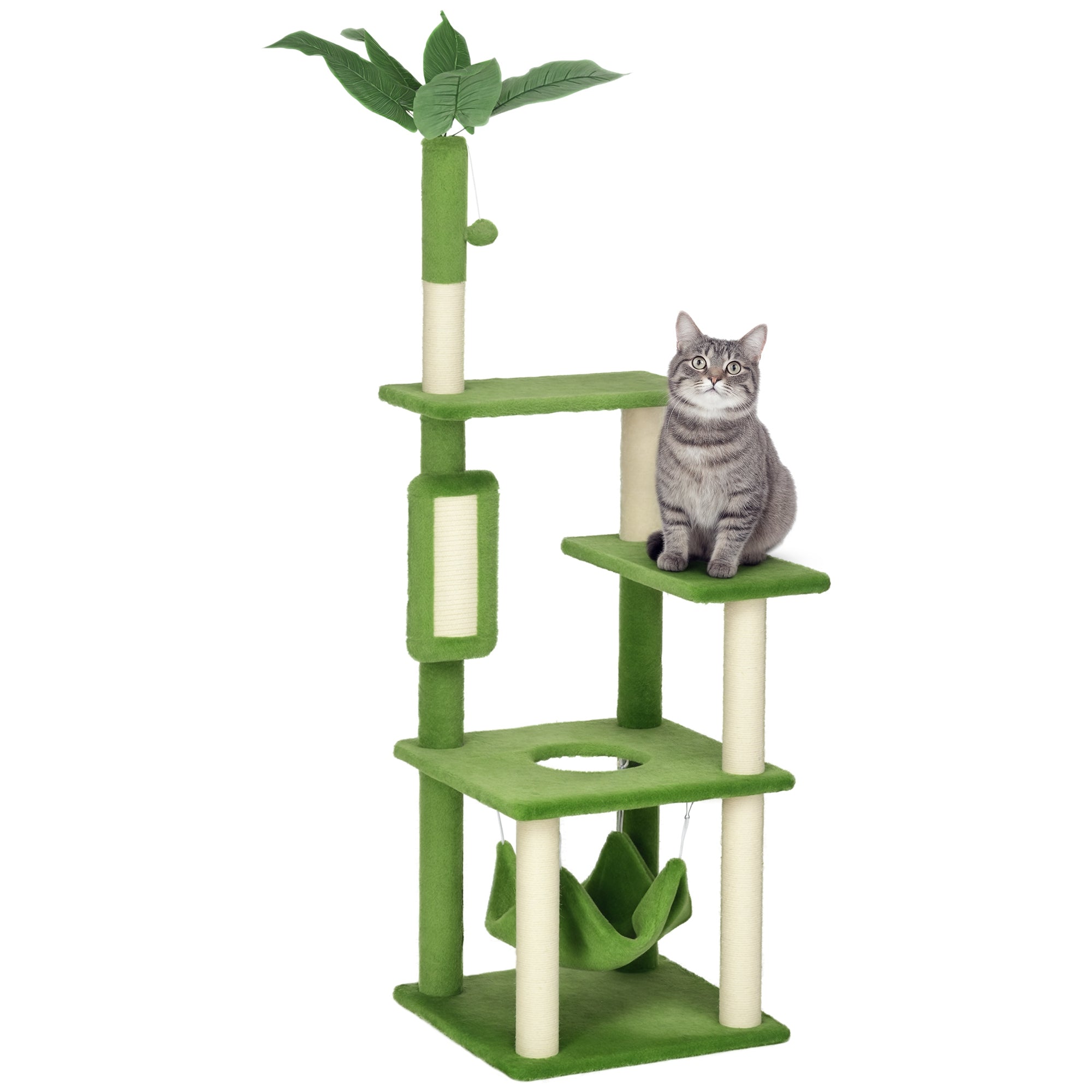Arranhador de Gatos Grande 142 cm Verde