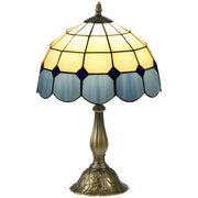Candeeiro de Mesa Vitral Azul Ø31x48 cm