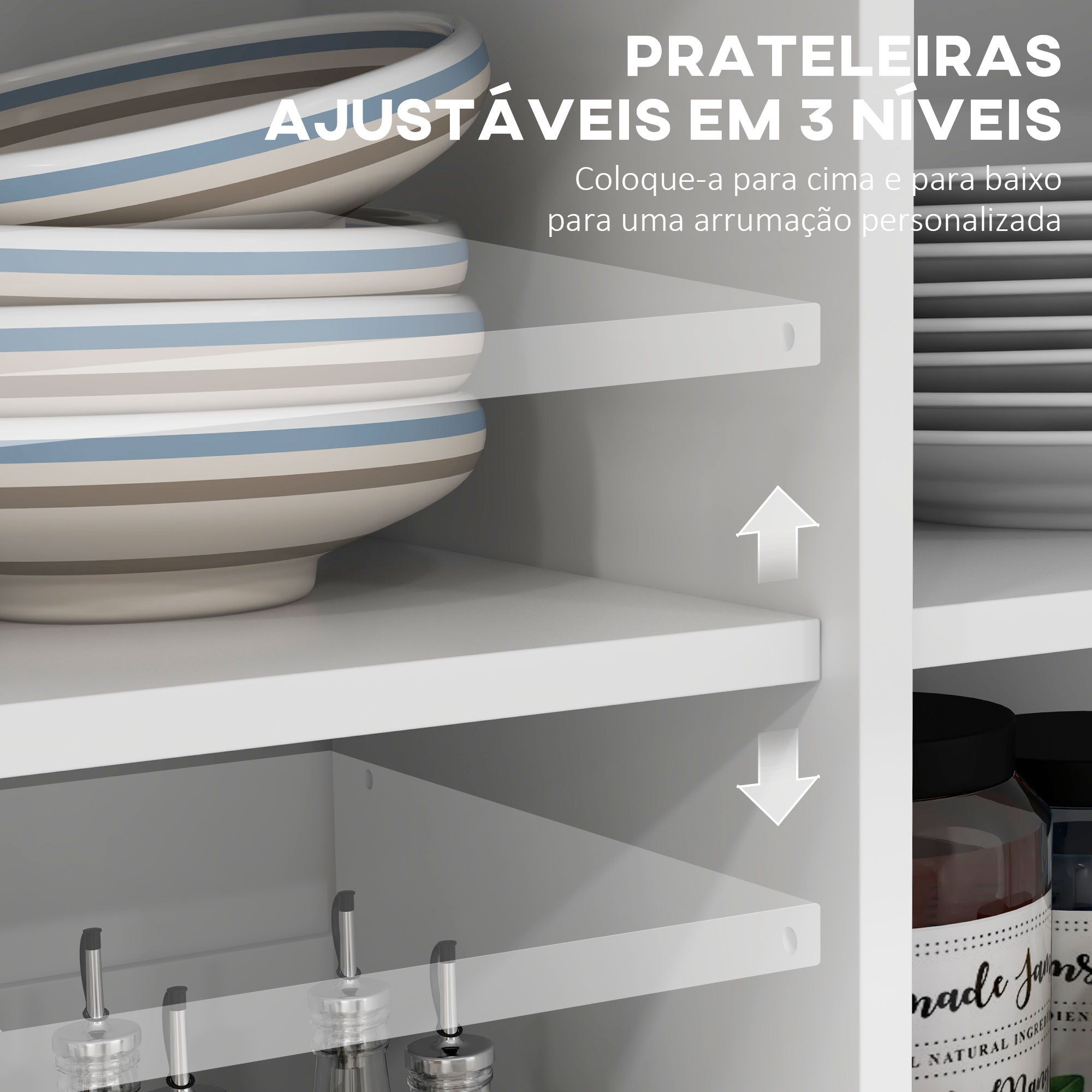 Ilha de Cozinha Carrinho com Bancada de Madeira – 105x60x90,5 cm – Branco e Madeira – MDF e Madeira de Borracha