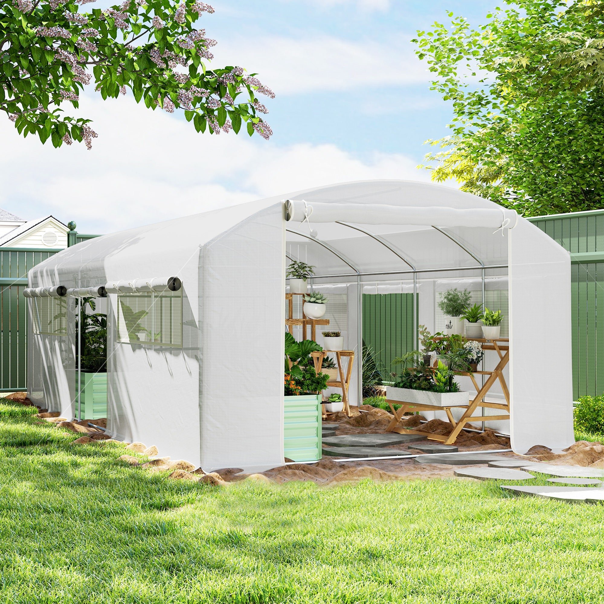 Estufa Tipo Túnel – 594x300x200 cm – Branco – PE