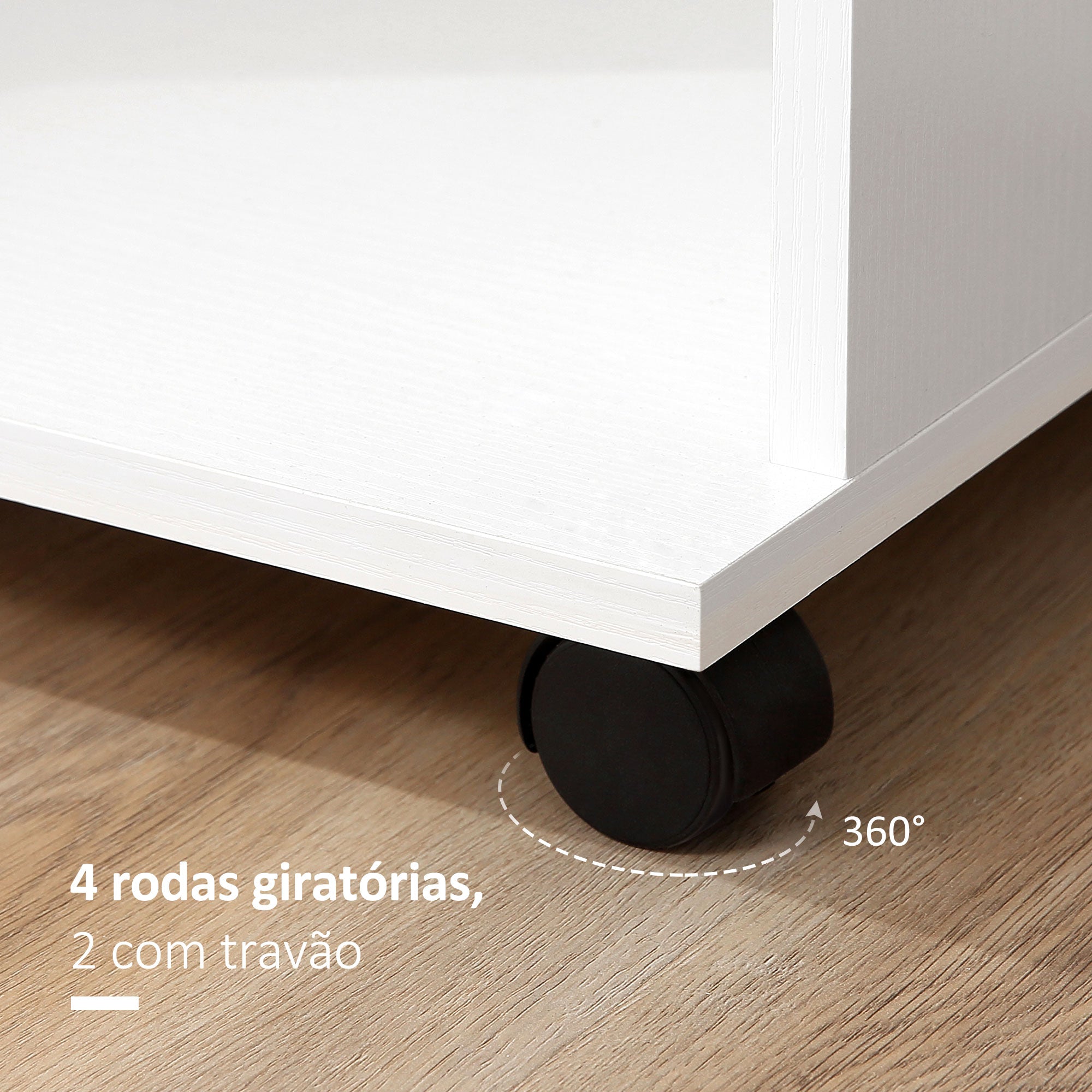 Roupeiro Aberto de Madeira 80x40x128cm - Branco