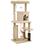 Arranhador para Gatos Grande Bege - 55x44x132 cm