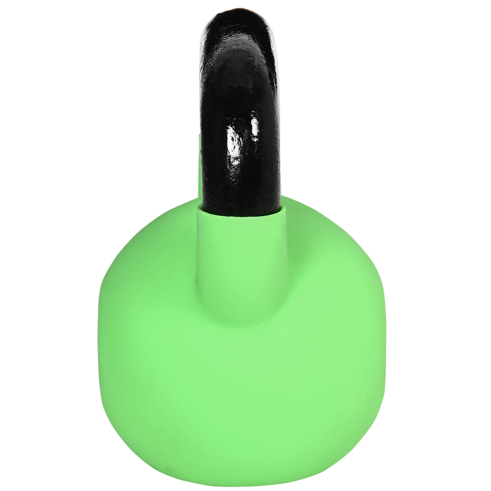 Kettlebell de 12kg Verde em Ferro Fundido com Revestimento de Neoprene - 20x13x23cm