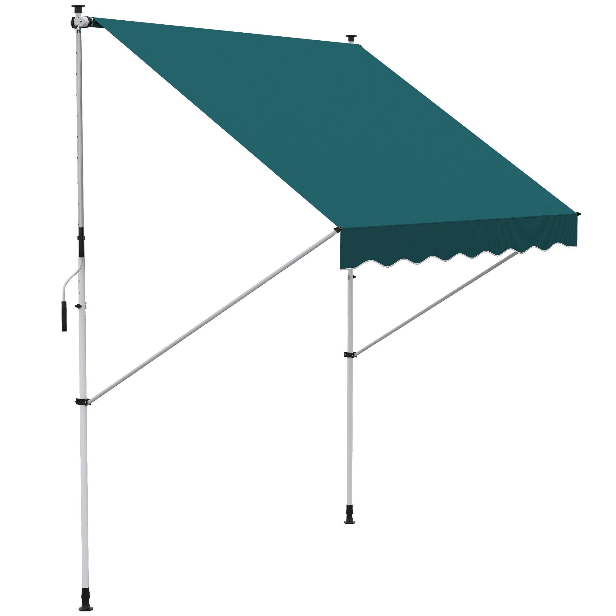 Toldo Manual Retrátil 200x150 cm Verde - Proteção Solar para Varanda
