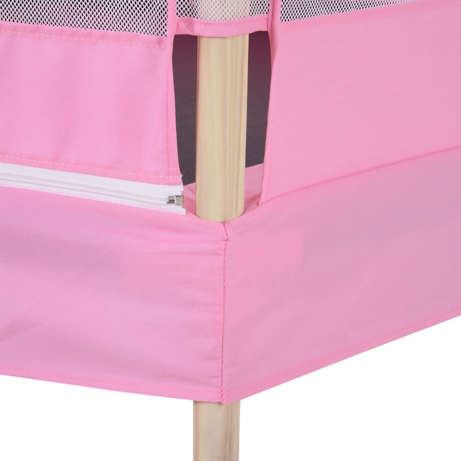 Trampolim Infantil Rosa 126x109x98cm para Crianças acima de 3 Anos
