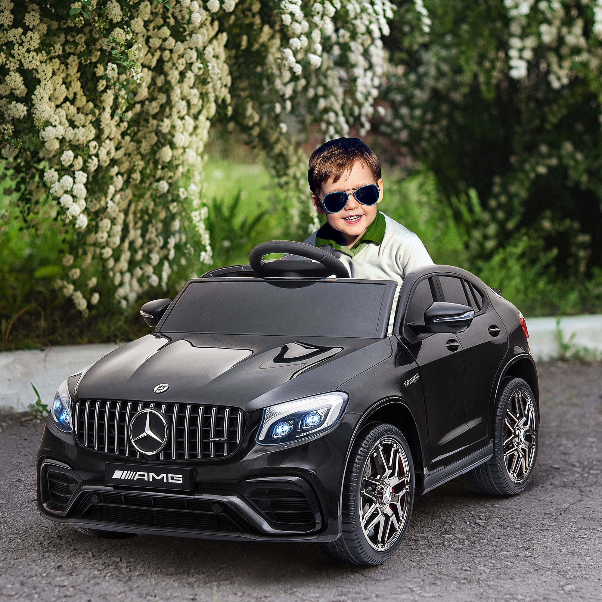 Carro Elétrico Infantil Mercedes AMG 12V Preto 115x70x55cm