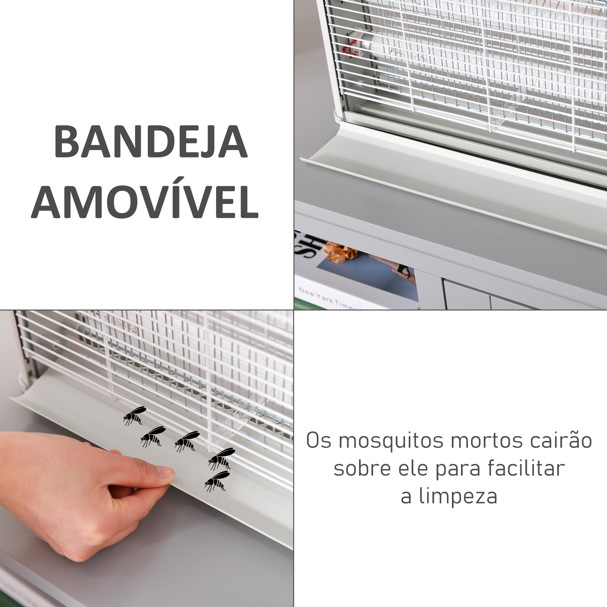 Lâmpada Anti-mosquito Elétrica UV 20W 39x7.5x26.5 cm - Branco