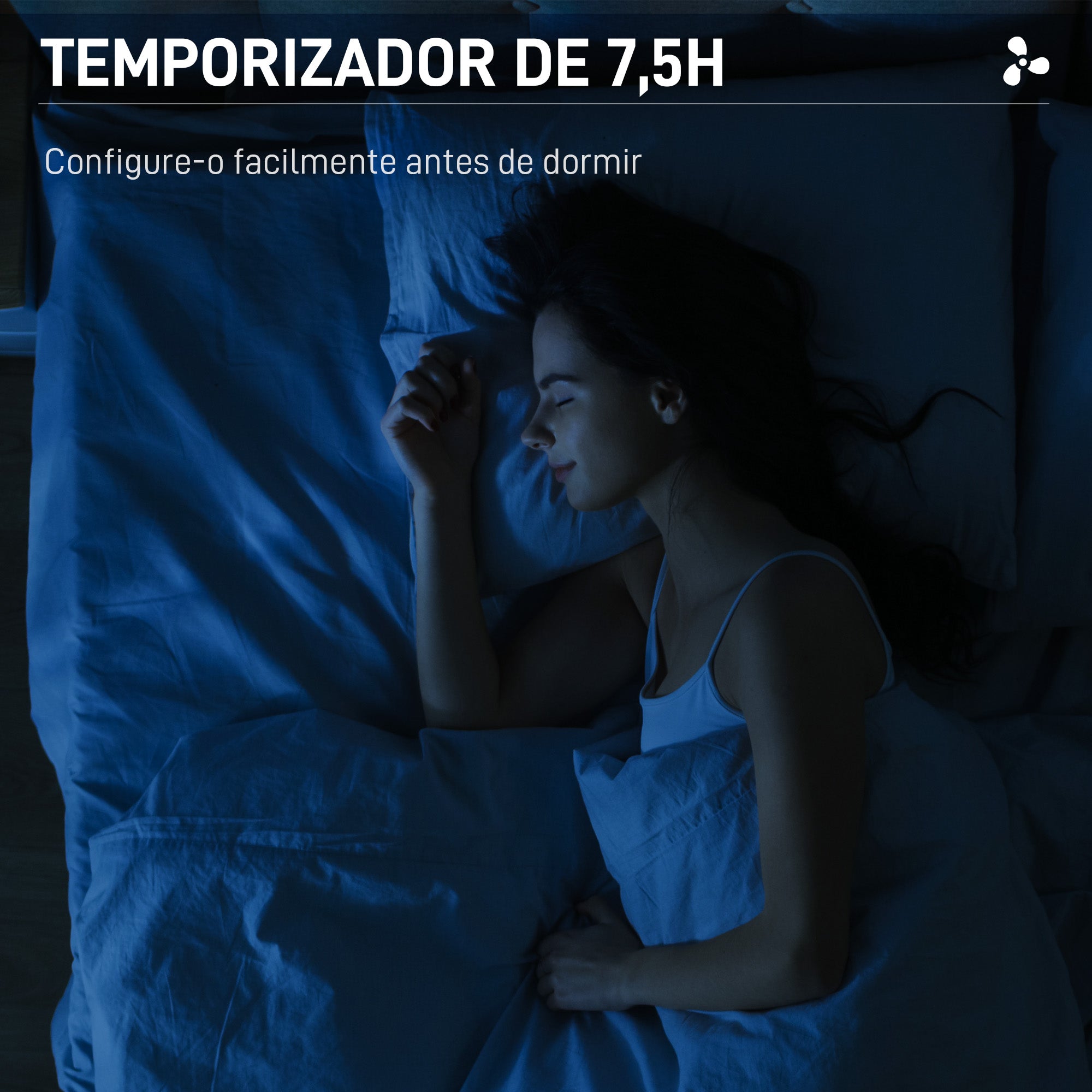 Ventoinha Nebulizadora de Pé Branca e Preta 44,5x38,5x120 cm