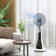 Ventoinha Nebulizadora de Pé Branca e Preta 44,5x38,5x120 cm