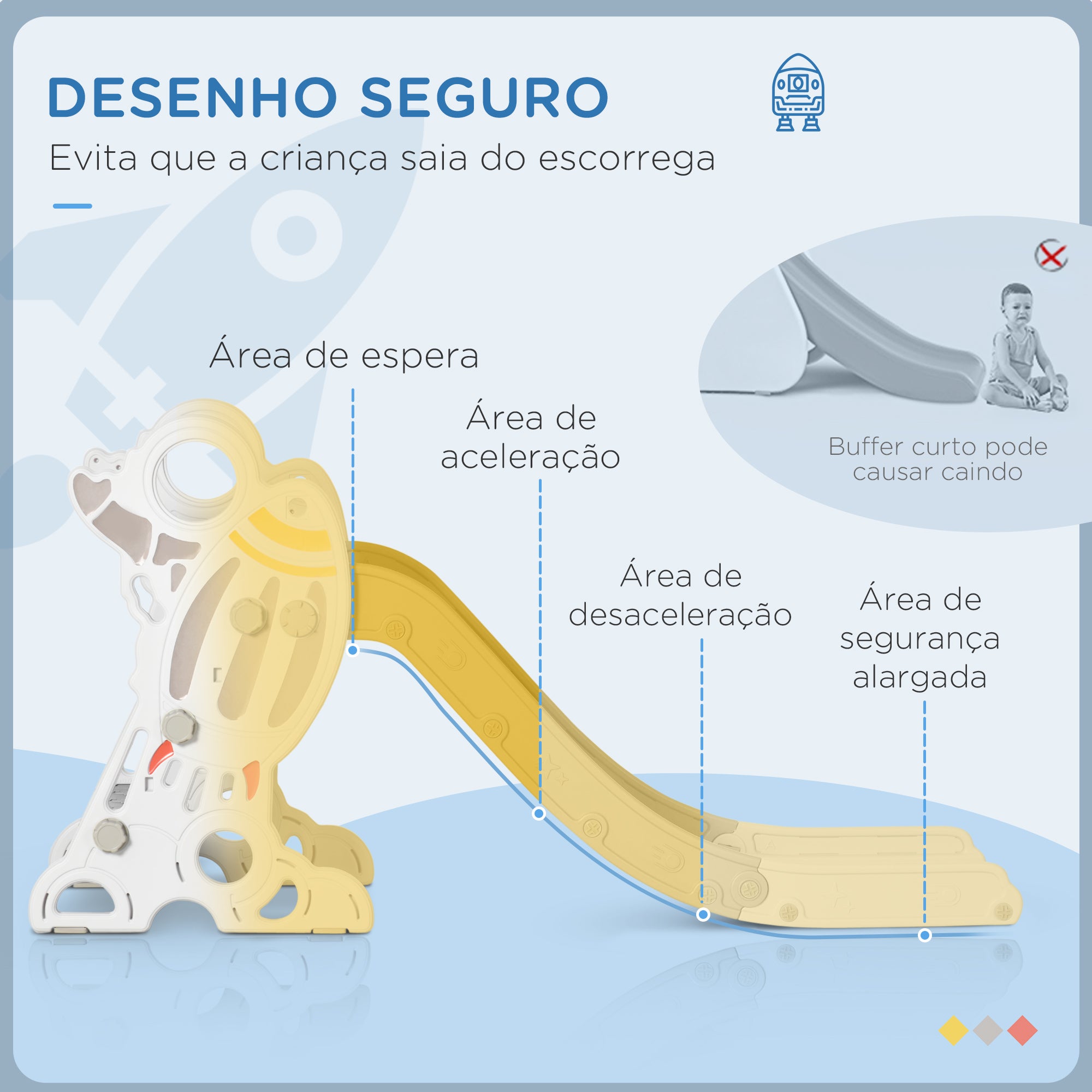 Escorregador para Crianças de 18-36 Meses Cinzento 157x46,5x80 cm