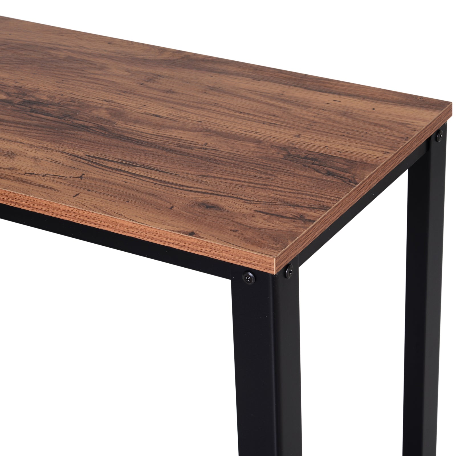 Mesa Consola Industrial Marrom e Preto 101x35x80 cm