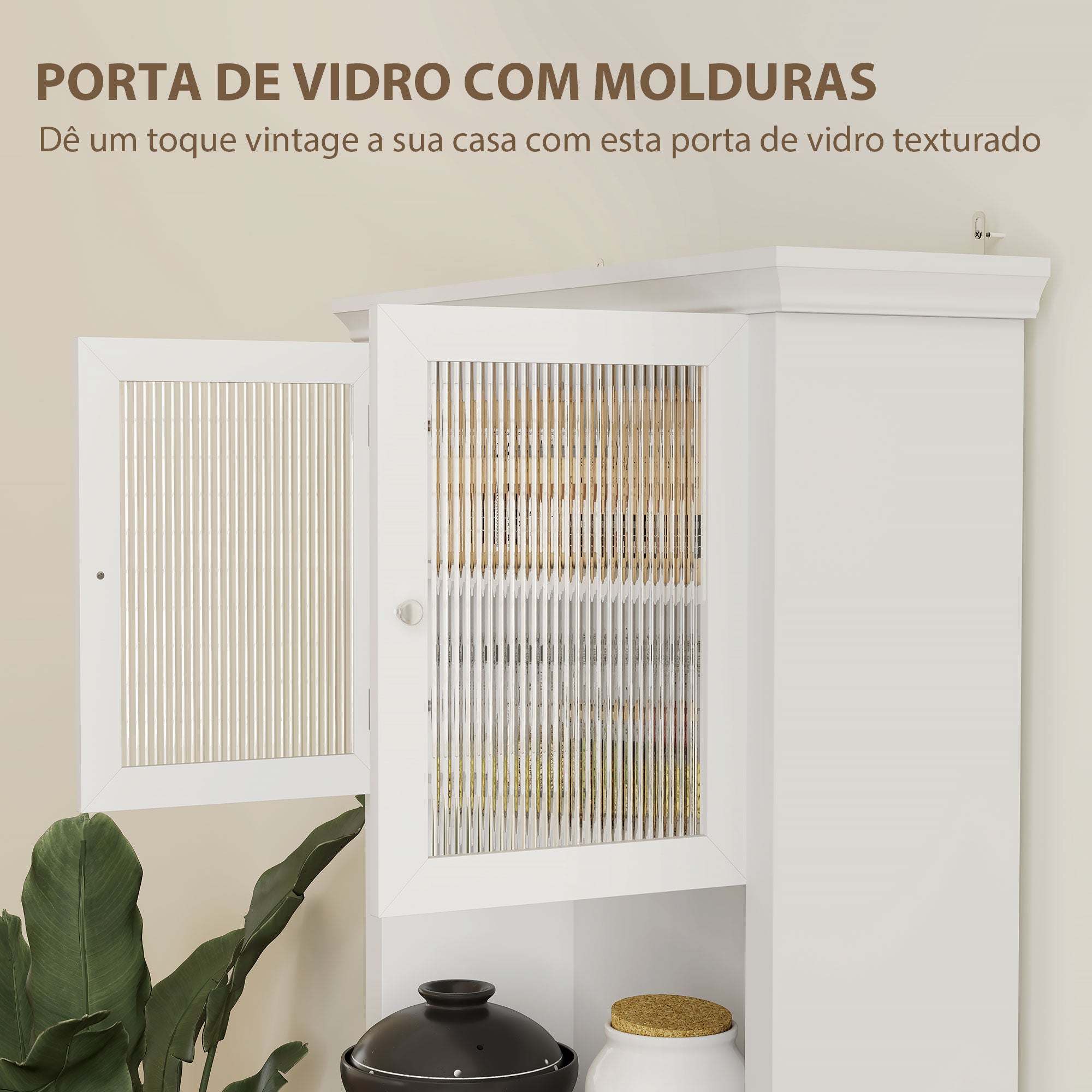 Armário de Cozinha Moderno Branco 79x40x180 cm