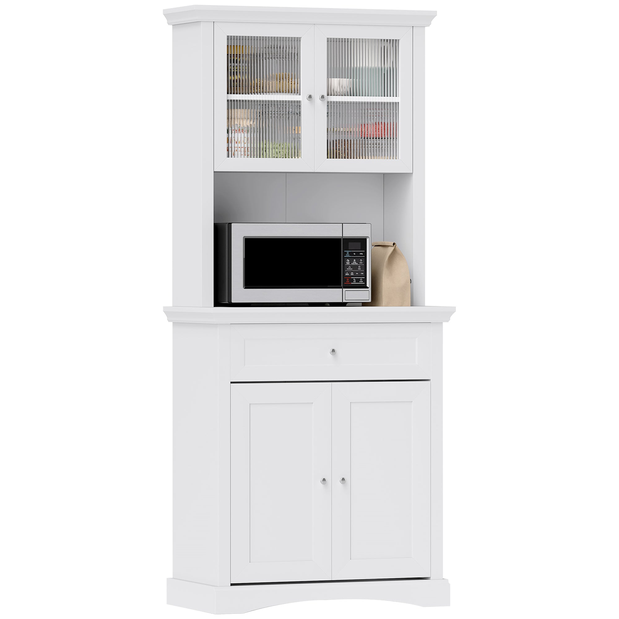 Armário de Cozinha Moderno Branco 79x40x180 cm