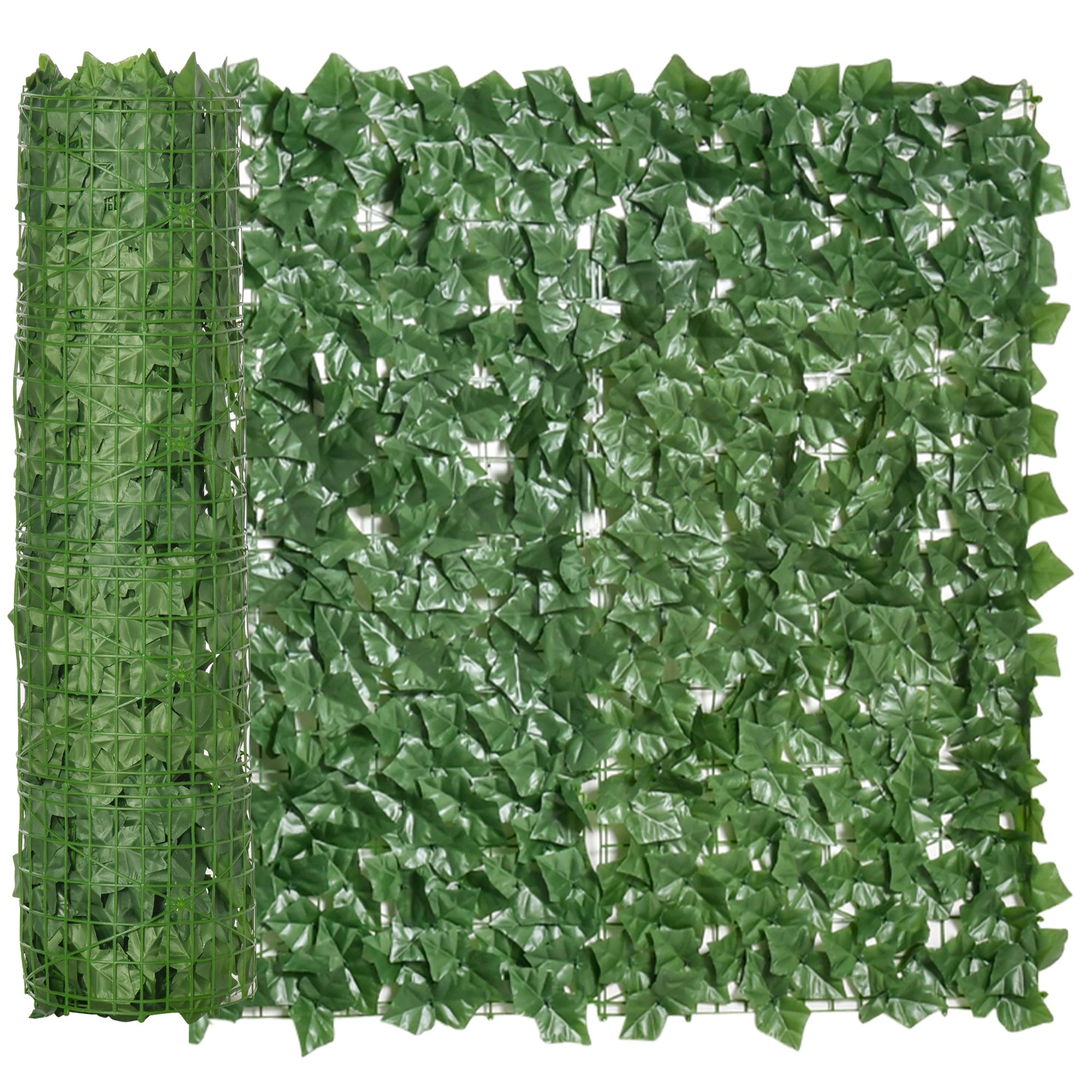 Vedação Artificial em Rolo 300x100 cm Verde - Decoração de Privacidade para Jardim Exterior