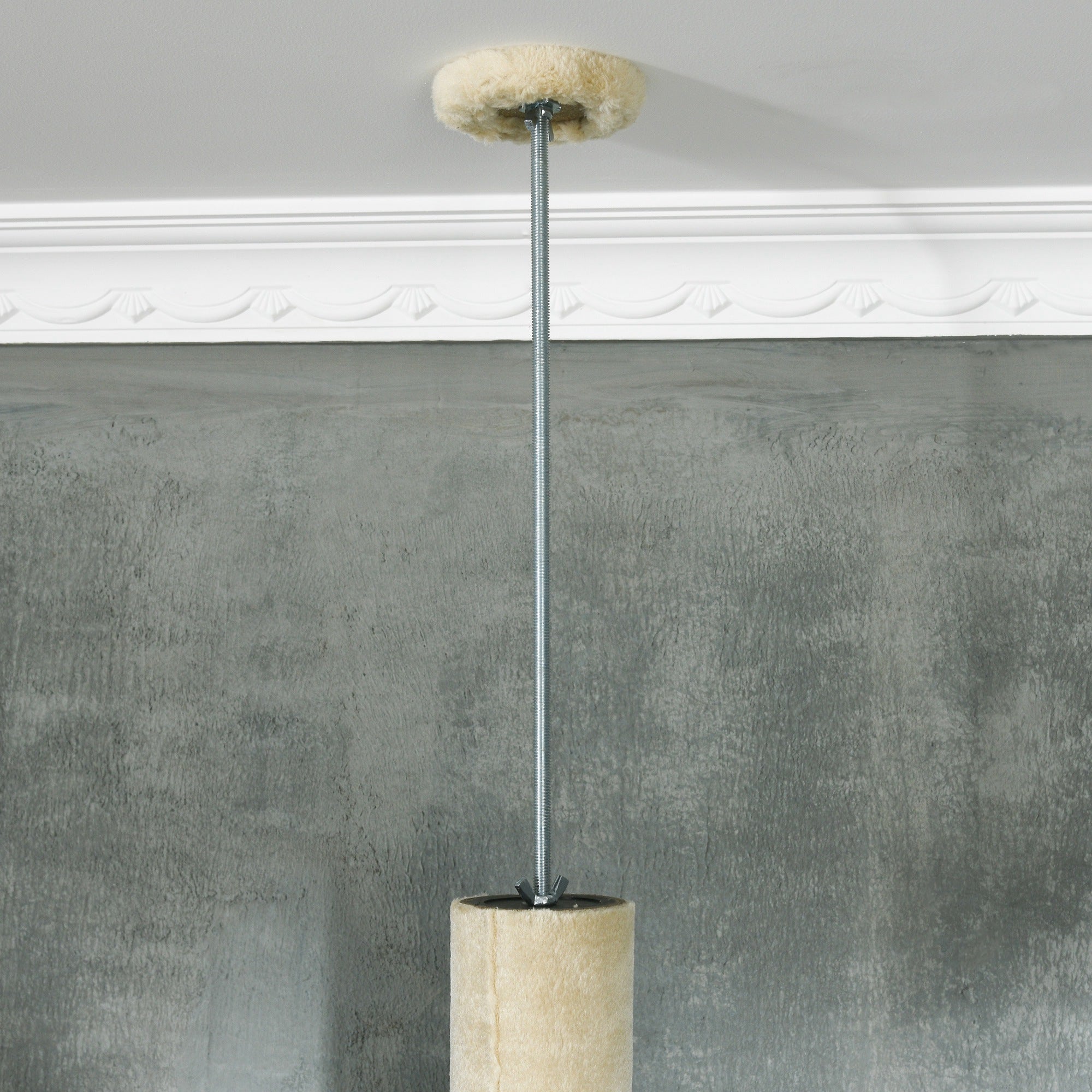 Arranhador para Gatos Chão ao Teto Ø48x225-255 cm Bege