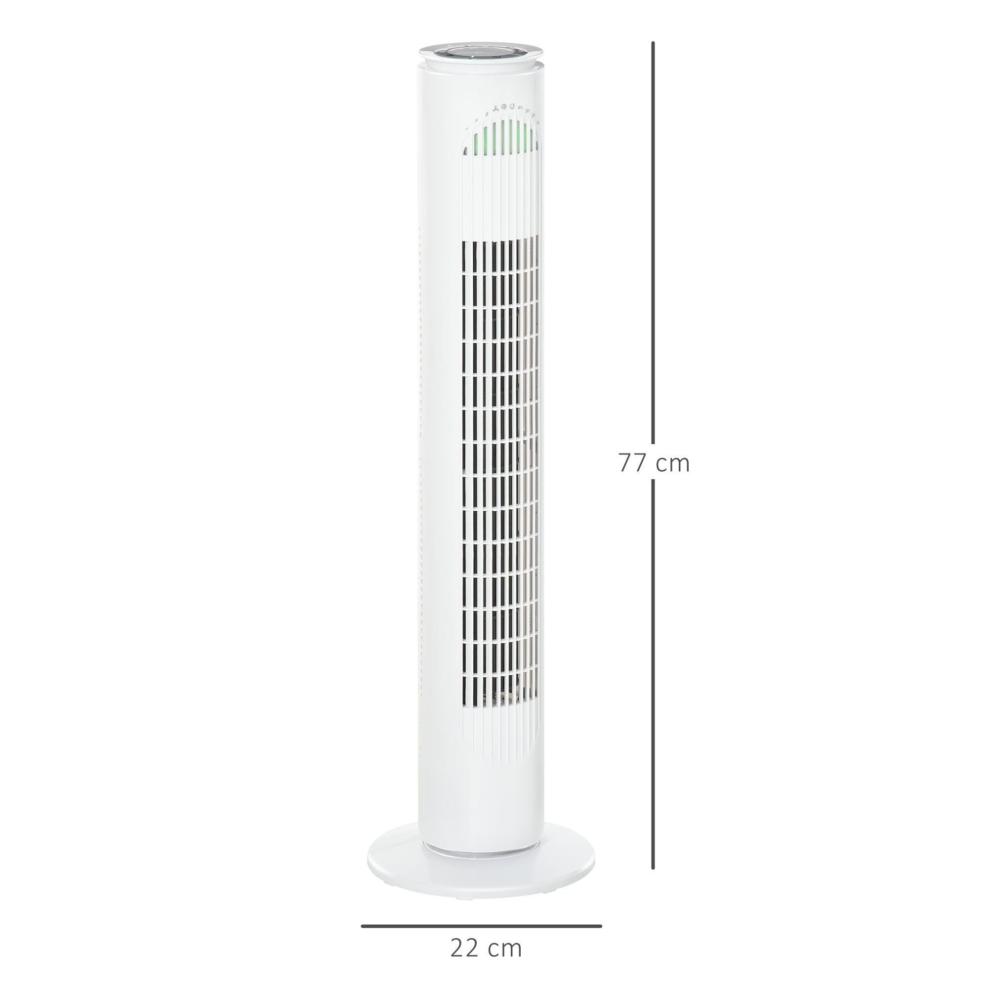 Ventoinha de Coluna Ø22x77 cm - Branco