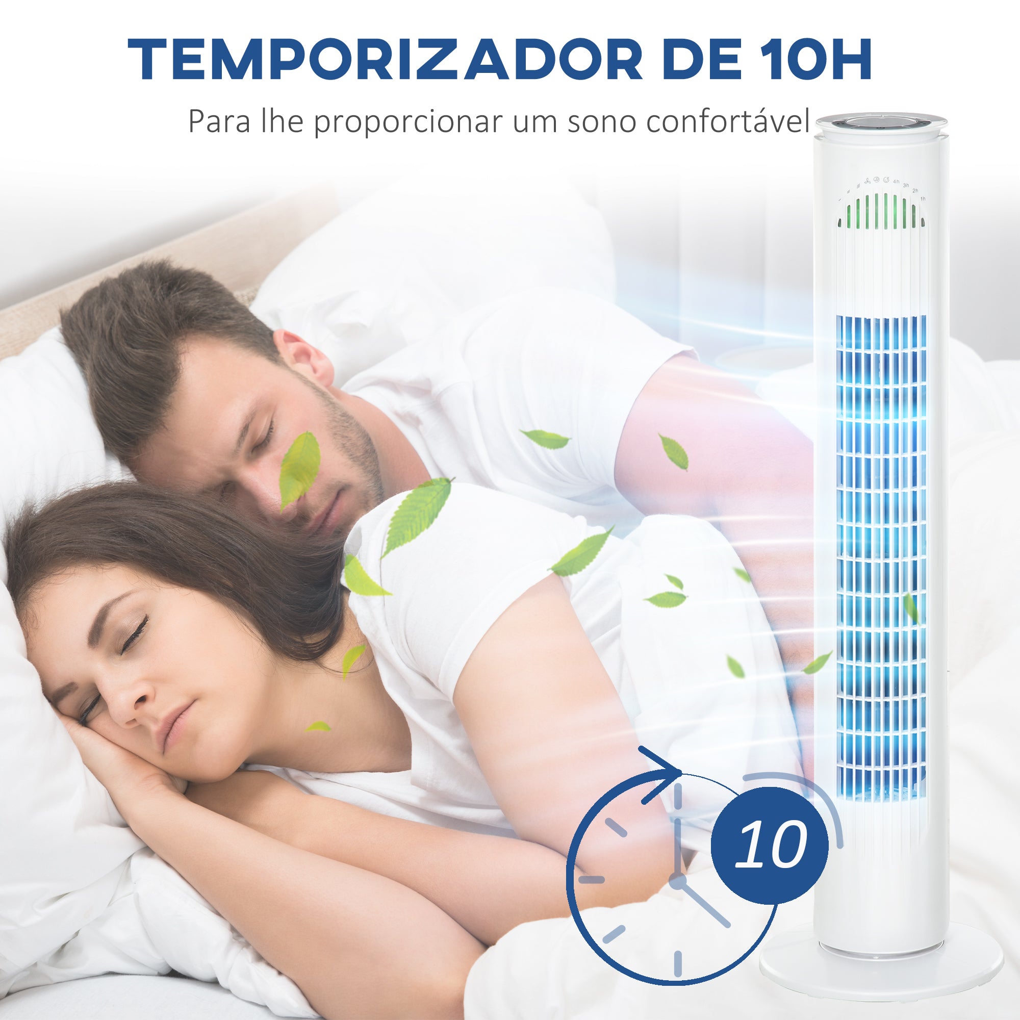 Ventoinha de Coluna Ø22x77 cm - Branco