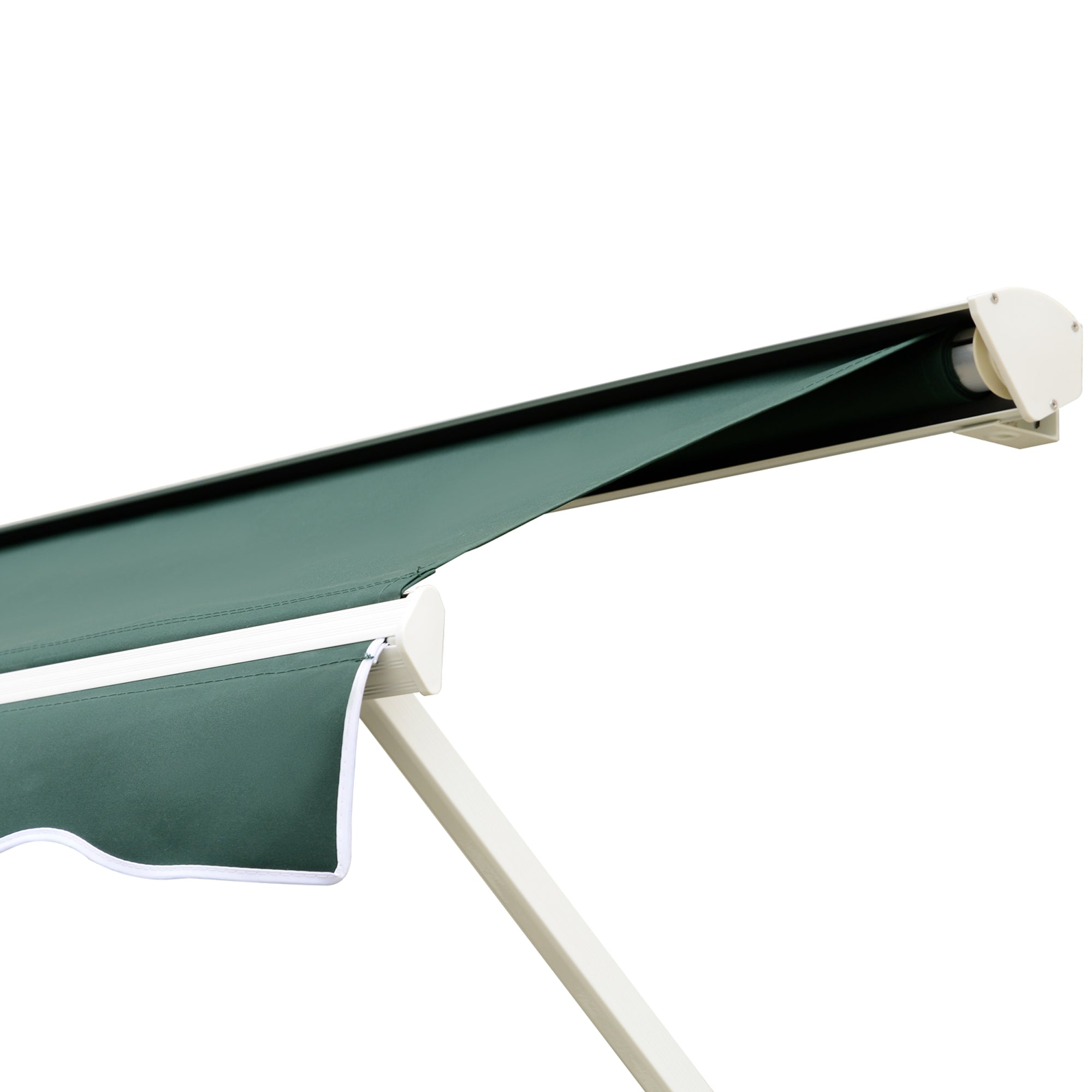Toldo Manual de Alumínio Retrátil Verde 180x70 cm
