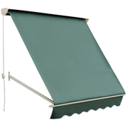 Toldo Manual de Alumínio Retrátil Verde 180x70 cm